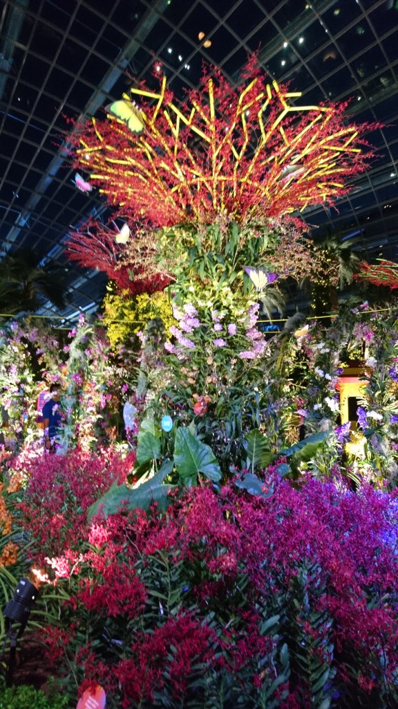 Arrangement floral flower dome Singapour