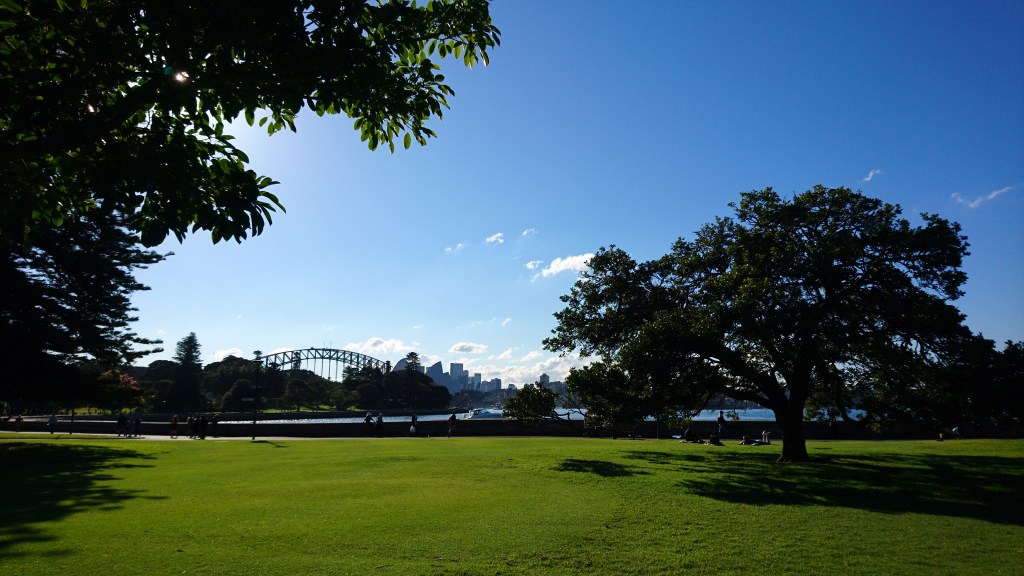 jardin botanique Sydney vue sur Harbour Bridge