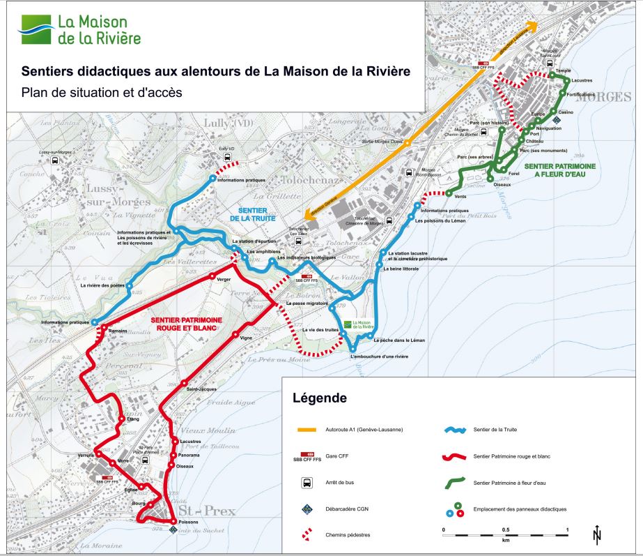 plan sentier de la truite