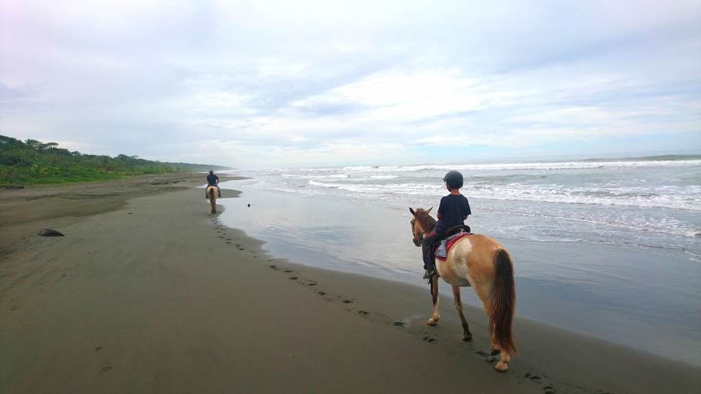 promenade à cheval sur plage Cahuita