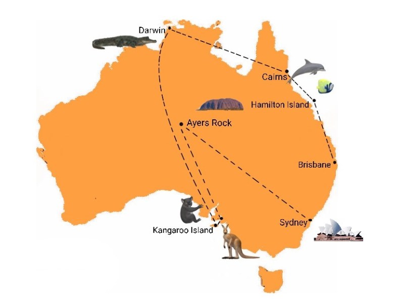 Voyage de 3 semaines en Australie : notre&nbsp;itinéraire
