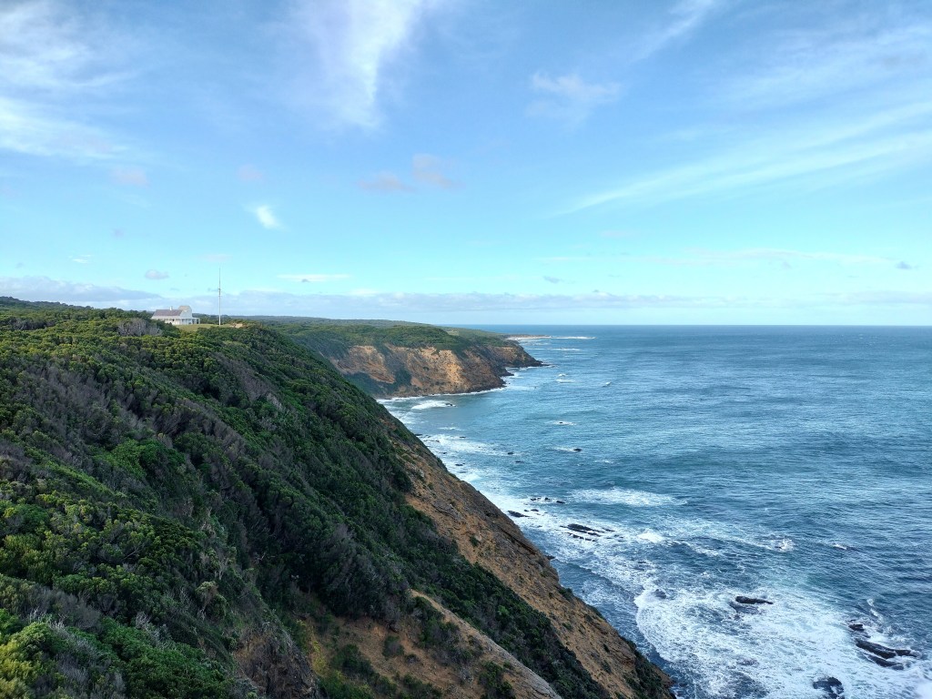 Vue de la côte et de l'océan depuis phare de cape Otway