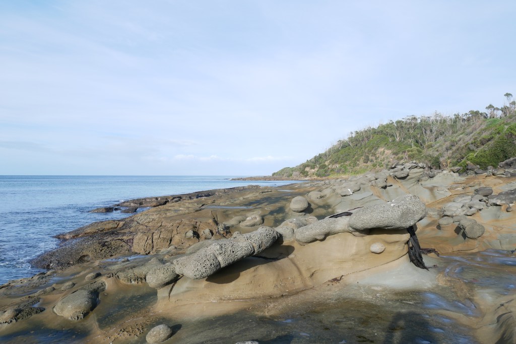 Rochers Artillery Rock devant océan