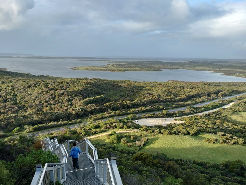 vue sur le bush et pelican lagoon depuis prospect hill kangaroo island