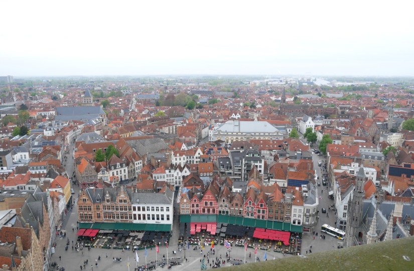 Vue depuis le beffroi de Bruges