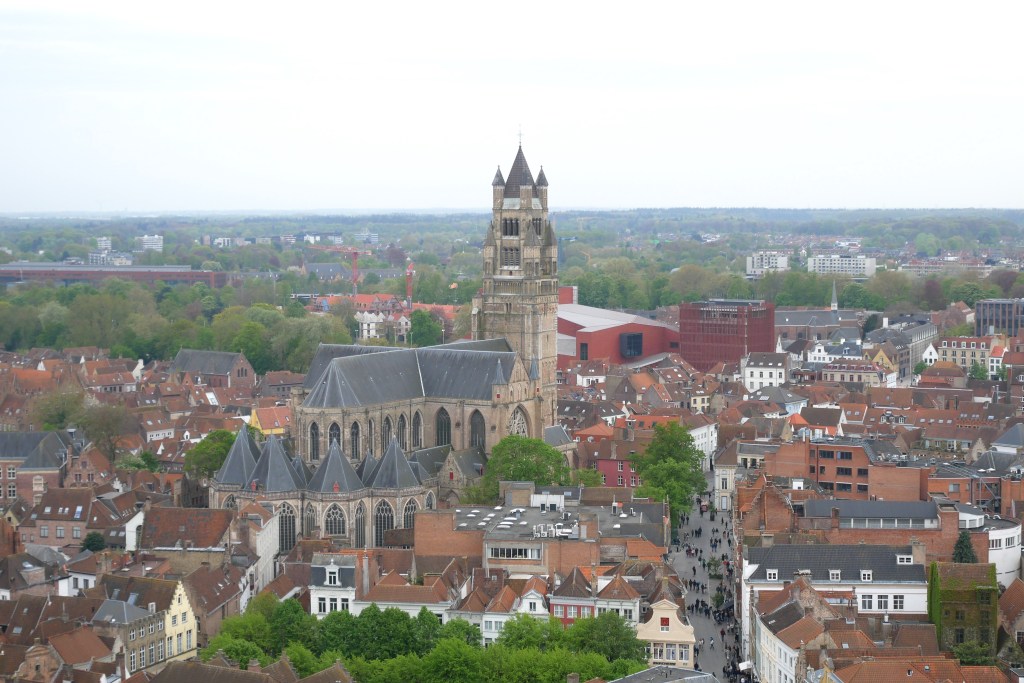 Cathédrale vue depuis le beffroi de Bruges