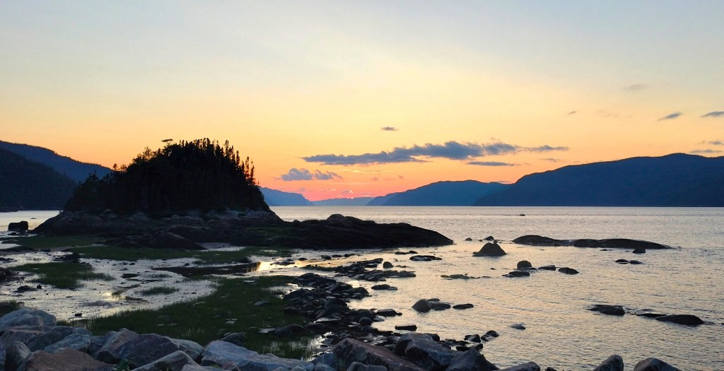 Coucher de soleil quai du Petit-Saguenay Québec